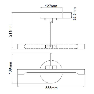 Alton 1 Light Kleine LED-Bilderleuchte (S) - Nickel gebürstet