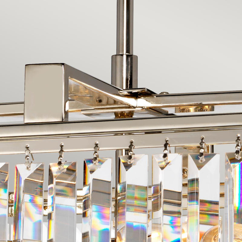 Aries 4 Light Kleiner Kronleuchter - Nickel poliert - Clicklights Shop