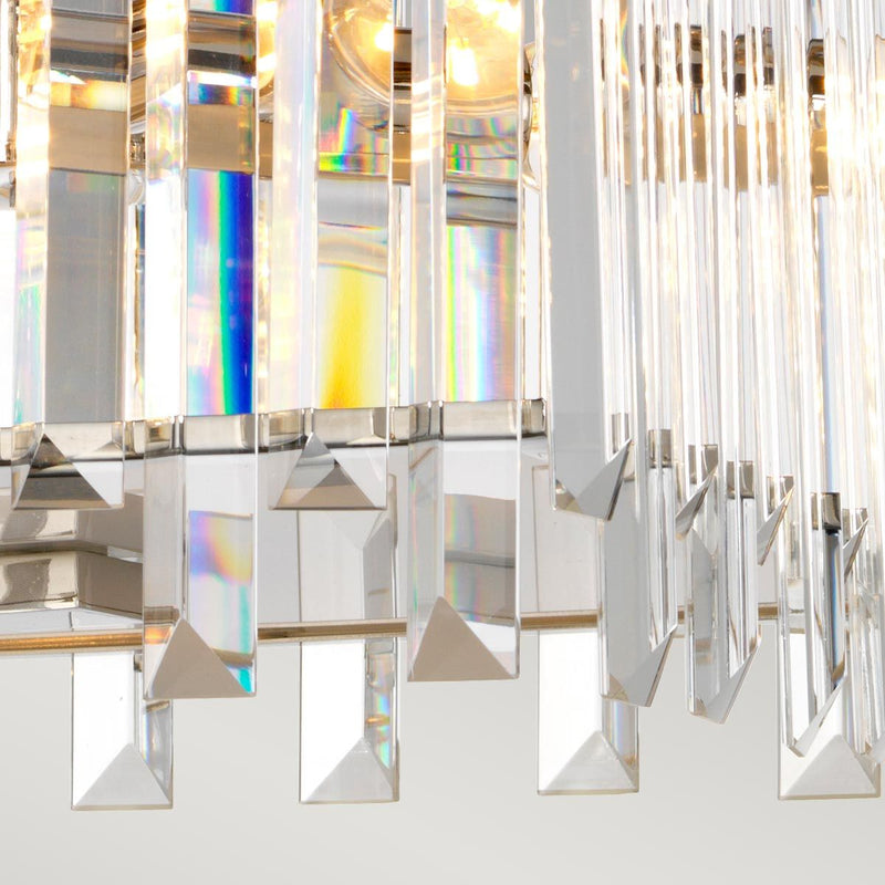 Aries 4 Light Kleiner Kronleuchter - Nickel poliert - Clicklights Shop