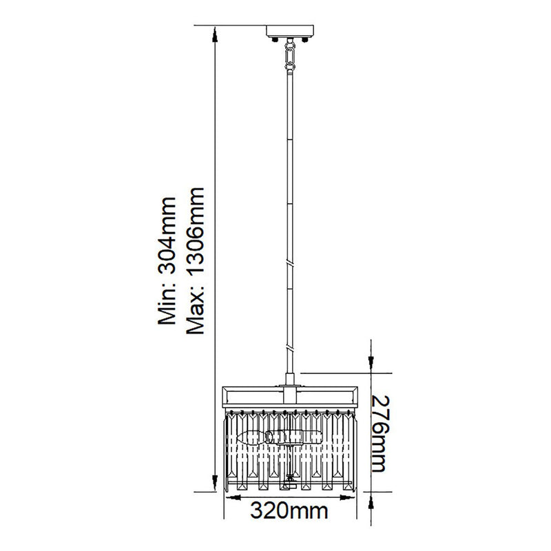 Aries 4 Light Kleiner Kronleuchter - Nickel poliert - Clicklights Shop