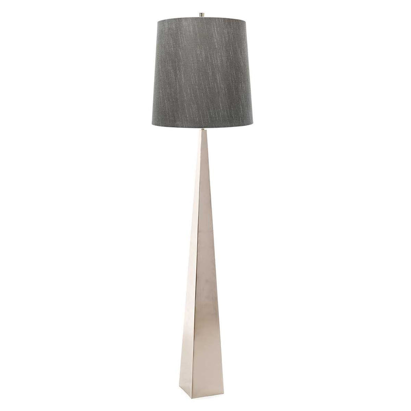 Ascent 1 Light Stehleuchte mit dunkelgrauem Schirm - Nickel poliert (Neuheit)