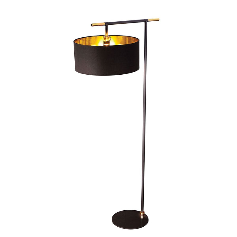 Balance 1 Light Stehleuchte - Schwarz / Messing poliert mit schwarzem Schirm / Weiß mit Nickel / Braun mit Messing