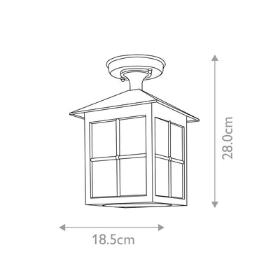 Winchester 1 Light Veranda Laterne - Schwarz - Clicklights Shop