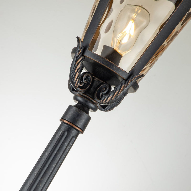 Baltimore 1 Licht großer Laternenpfahl - verwitterte Bronze - Clicklights Shop