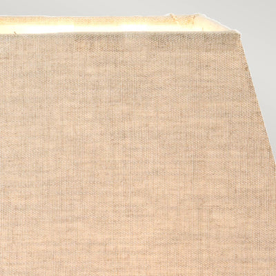 Eclipse 1 Light Tischleuchte (Pferdebüste) mit konischem quadratischem Schirm - Bronze Patina mit natürlichem Schirm