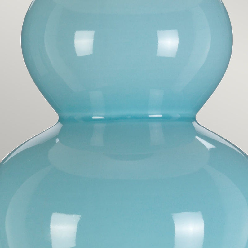 Harbin Gourd 1 Light Tischleuchte mit hohem Empire - Entenei Blau mit cremefarbenem Schirm (Neuheit)