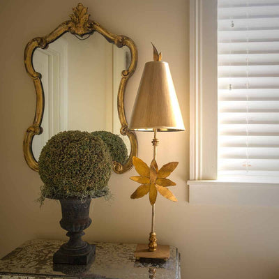 Azalea 1 Light Tischleuchte - Blattgold (ABVERKAUF)