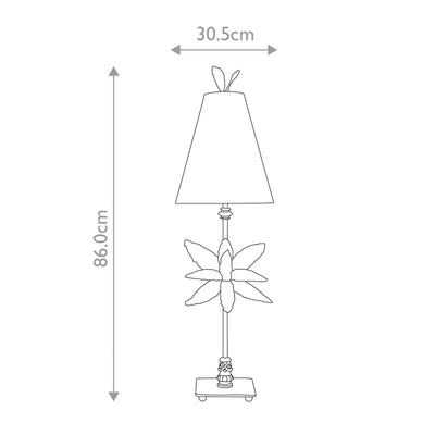 Azalea 1 Light Tischleuchte - Blattgold (ABVERKAUF)