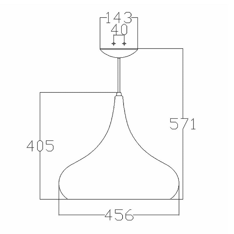 Beso 1 Light Large Pendant - Brushed Steel ABVERKAUF!!!