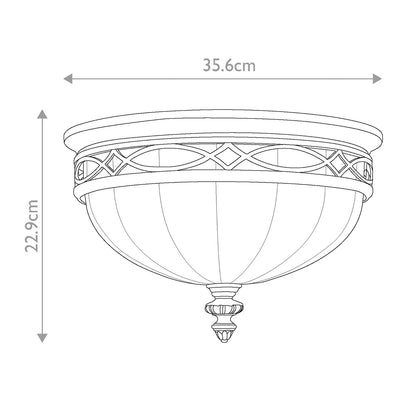 Salon 3 Light Flush - Nussbaum - Clicklights Shop