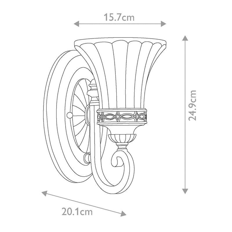 Drawing Room 1 Light Wandleuchte - Nussbaum - Clicklights Shop