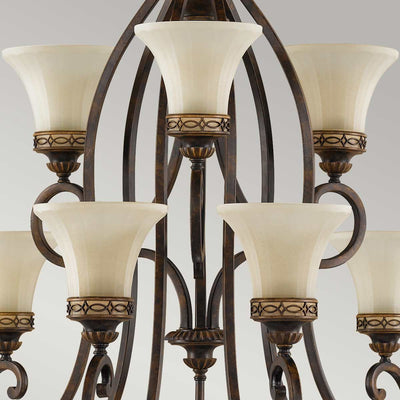 Drawing Room 9 Light Kronleuchter - Nussbaum - Clicklights Shop