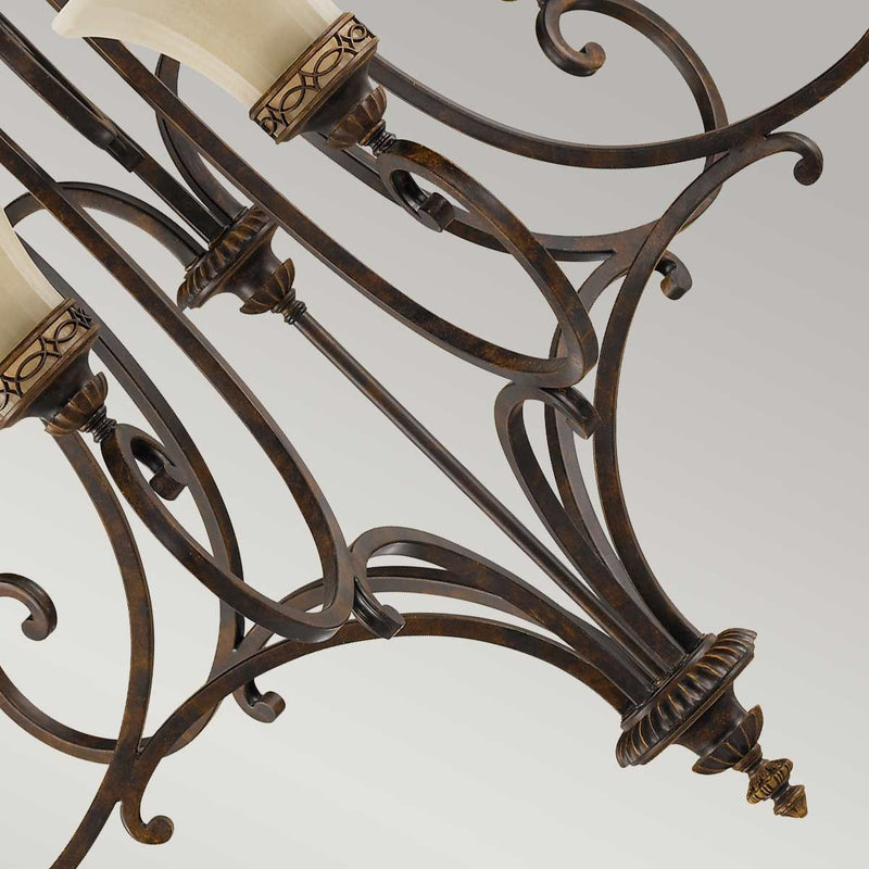 Drawing Room 9 Light Kronleuchter - Nussbaum - Clicklights Shop