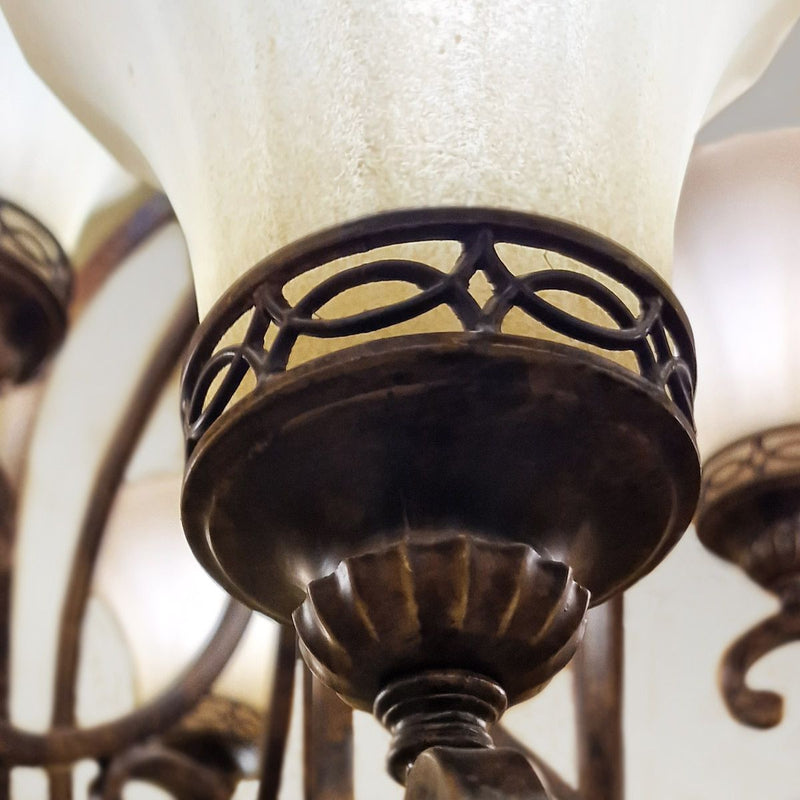 Drawing Room 9 Light Kronleuchter - Nussbaum - Clicklights Shop