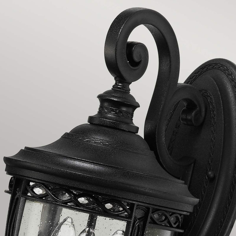 English Bridle 3 Light Medium Wandlaterne - Schwarz