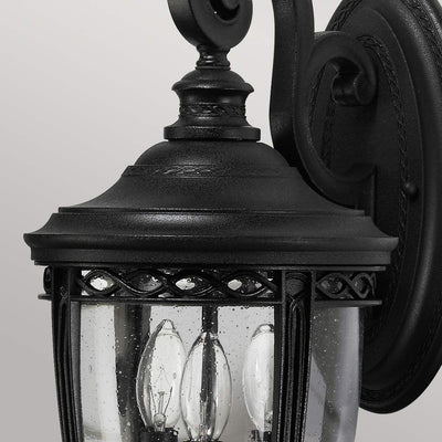 English Bridle 3 Light Medium Wandlaterne - Schwarz