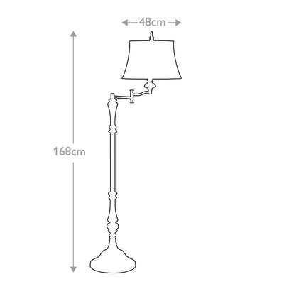 Gibson 1 Light Stehleuchte - Cambridge Crackle mit Desert Shade - Clicklights Shop