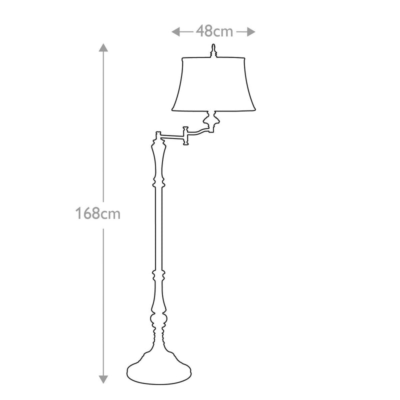 Gibson 1 Light Stehleuchte - Cambridge Crackle mit Desert Shade - Clicklights Shop
