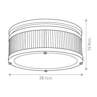 Paulson 3 Light Flush - Chrom - Clicklights Shop