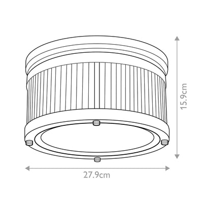 Paulson 2 Light Flush - Chrom - Clicklights Shop