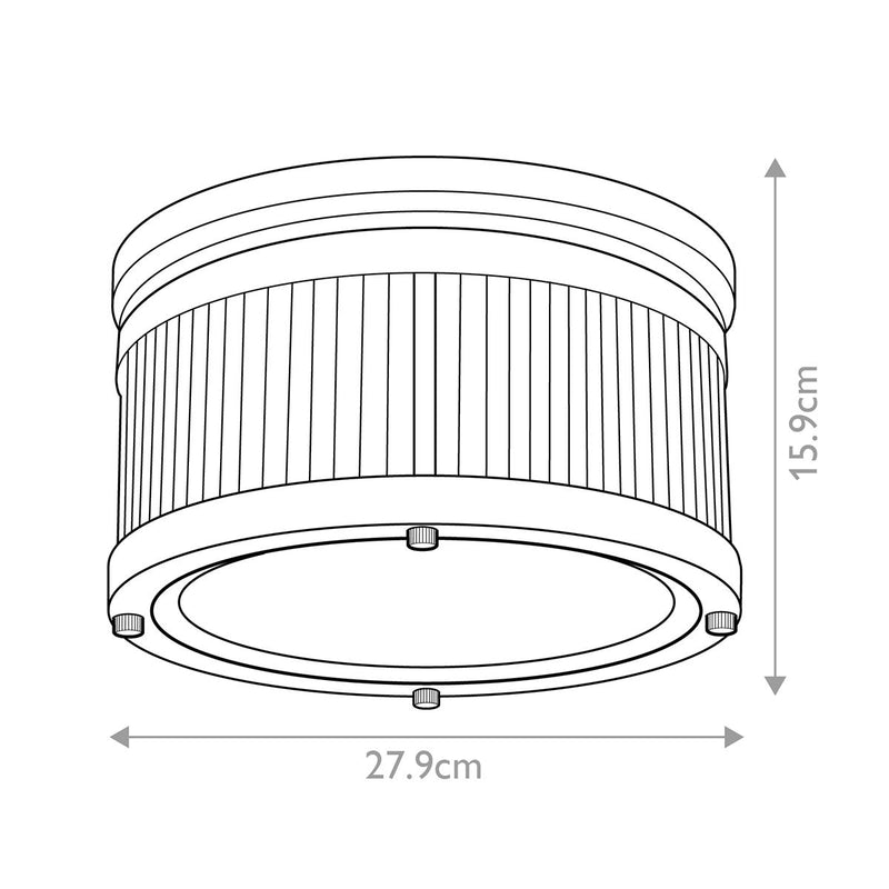 Paulson 2 Light Flush - Chrom - Clicklights Shop