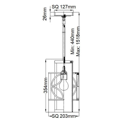 Remy 1 Light Pendant Light