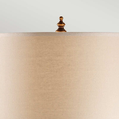 Spencer 1 Light Tischleuchte - Firenze Gold mit dunkelbraunem Schirm - Clicklights Shop