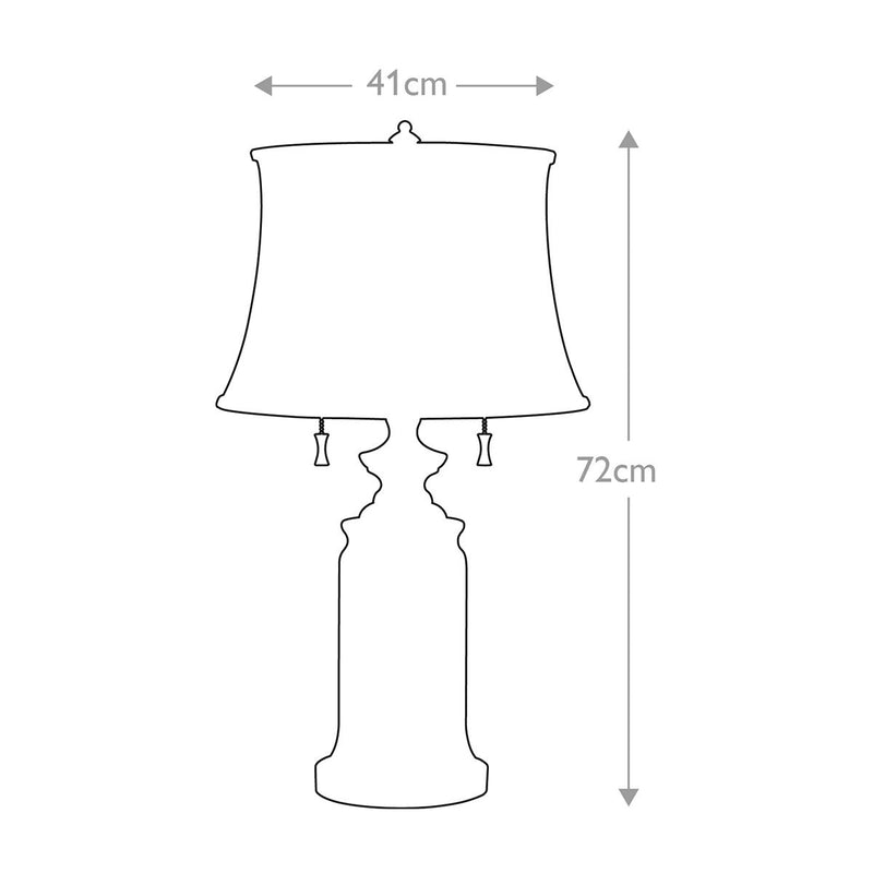 Stateroom-Tischlampe mit 2 Leuchten - Antikes Nickel mit echtweißem Schirm - Clicklights Shop
