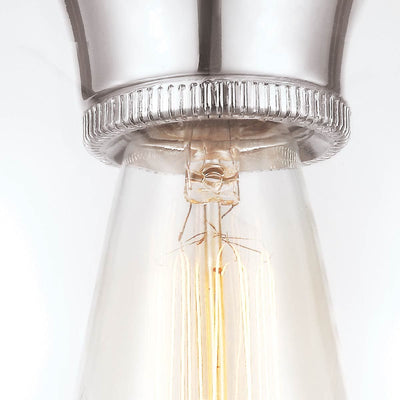 Tabby 1 Light Flush Light - Nickel poliert - Clicklights Shop