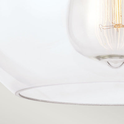 Tabby 1 Light Flush Light - Nickel poliert - Clicklights Shop