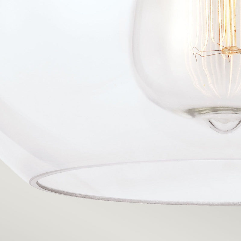 Tabby 1 Light Flush Light - Nickel poliert - Clicklights Shop