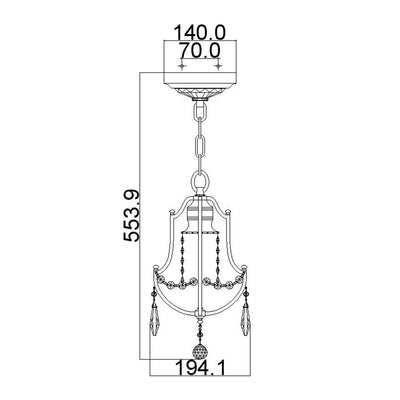 Valentina 1 Light Mini Pendelleuchte - Oxidierte Bronze - Clicklights Shop