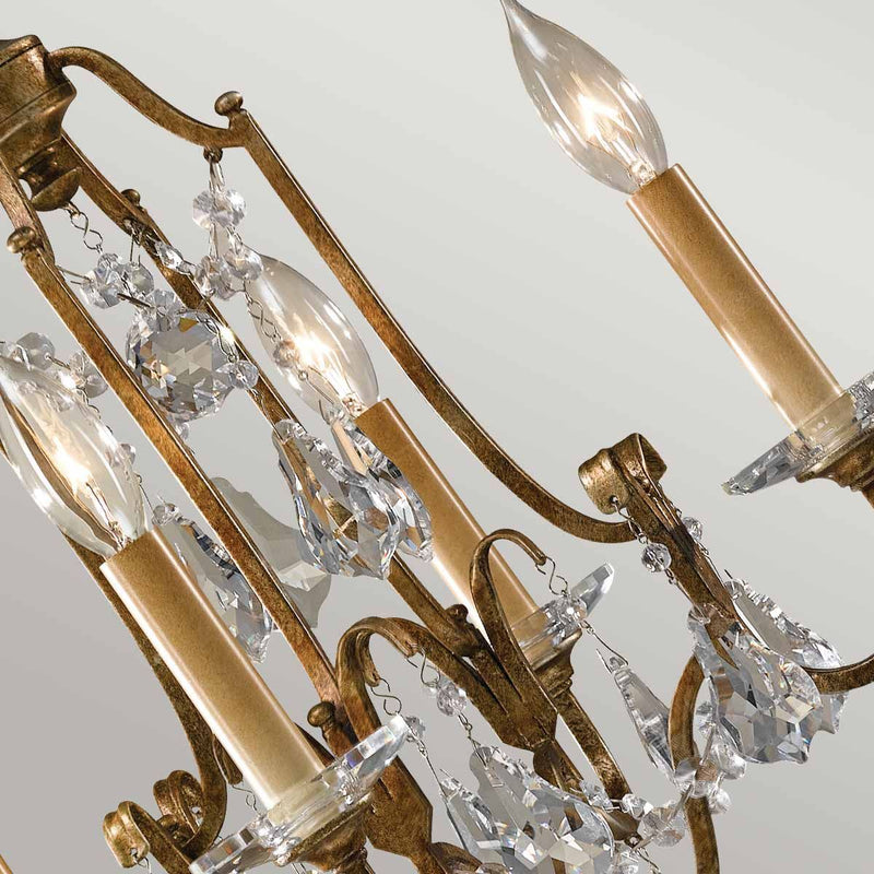 Valentina 4 Light Kronleuchter - Bronze oxidiert - Clicklights Shop