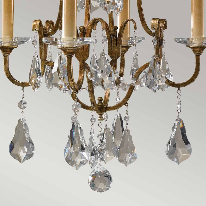 Valentina 4 Light Kronleuchter - Bronze oxidiert - Clicklights Shop