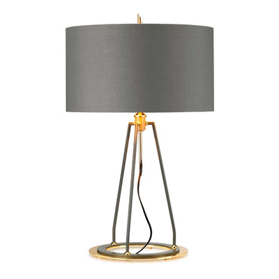 Ferrara Tischlampe - Weiß Poliertes Gold mit Weiß mit Metallic-Gold-Futterschirm (ABVERKAUF!!!)