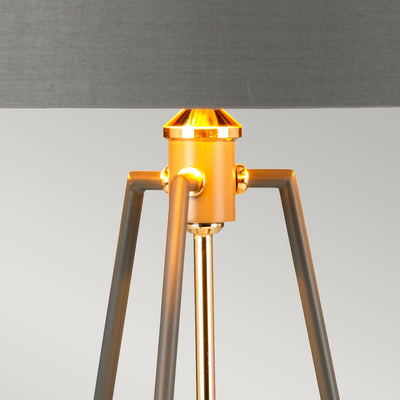 Ferrara Tischlampe - Weiß Poliertes Gold mit Weiß mit Metallic-Gold-Futterschirm (ABVERKAUF!!!)
