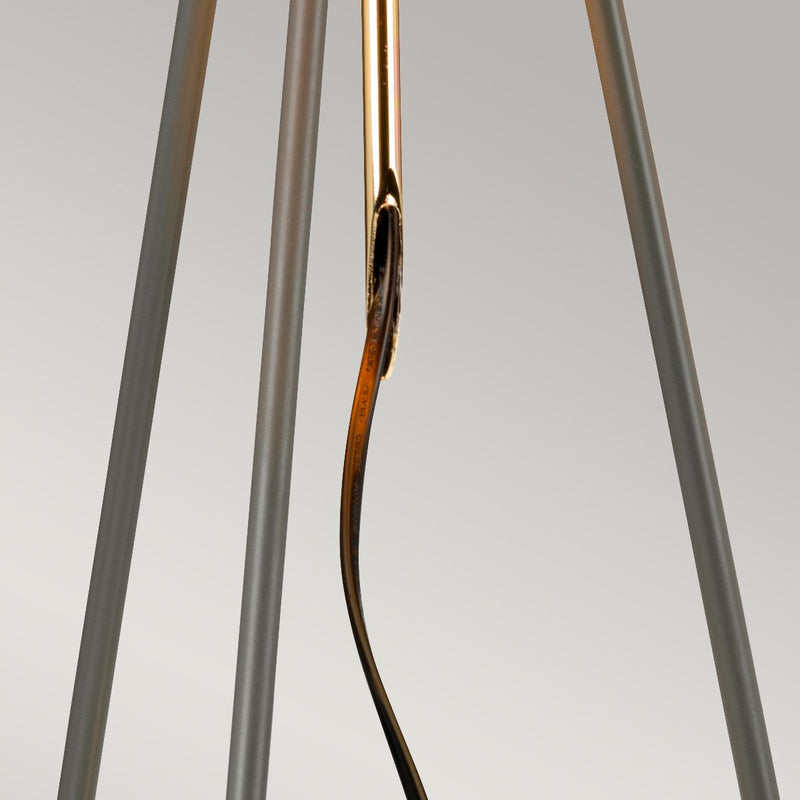 Ferrara Tischlampe - Weiß Poliertes Gold mit Weiß mit Metallic-Gold-Futterschirm (ABVERKAUF!!!)