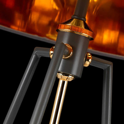 Ferrara Tischlampe - Weiß Poliertes Gold mit Weiß mit Metallic-Gold-Futterschirm (ABVERKAUF!!!)
