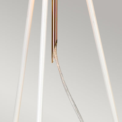 Ferrara Tischlampe - Weiß Poliertes Gold mit Weiß mit Metallic-Gold-Futterschirm (ABVERKAUF!!!)
