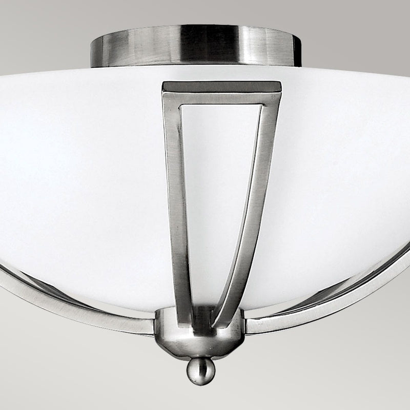 Bolla 2 Light Flush - Nickel gebürstet - Clicklights Shop