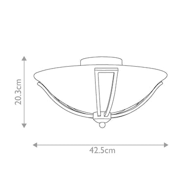 Bolla 2 Light Flush - Nickel gebürstet - Clicklights Shop