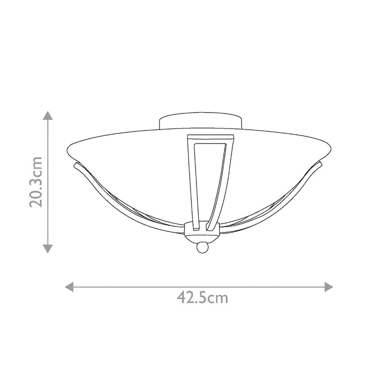Bolla 2 Light Flush - Nickel gebürstet - Clicklights Shop