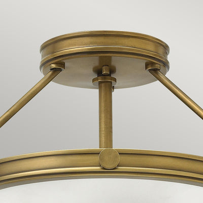 Collier 3 Licht Halbsepush - Heritage Brass - Clicklights Shop