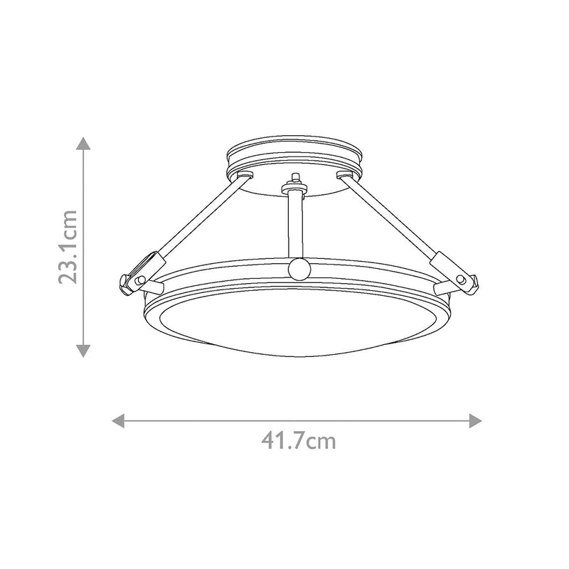 Collier 3 Licht Halbsepush - Heritage Brass - Clicklights Shop