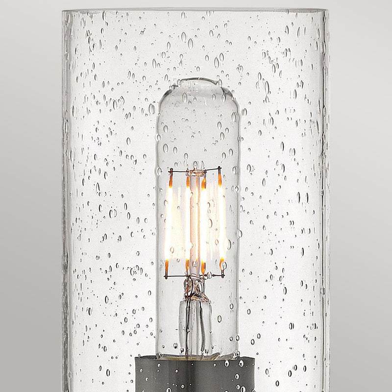 Collier 1 L Wandlampe mit klarem Kernglas – Schwarzoxid & Heritage Brass (Bronze)