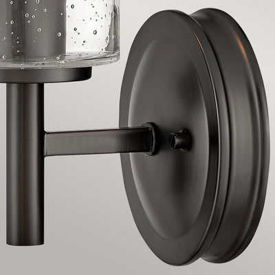 Collier 1 L Wandlampe mit klarem Kernglas – Schwarzoxid & Heritage Brass (Bronze)