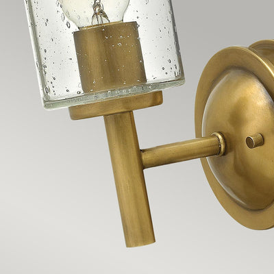 Collier 1 L Wandlampe mit klarem Kernglas – Schwarzoxid & Heritage Brass (Bronze)