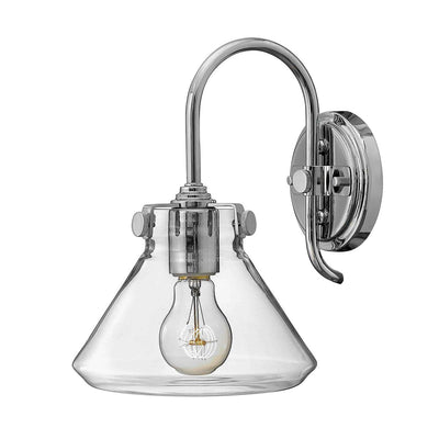 Congress 1 Light Wandleuchte aus Klarglas - Chrom (Abverkauf)
