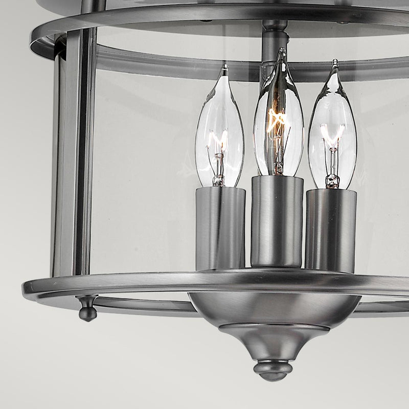 Gentry 3 Light Flush - Messing poliert - Clicklights Shop