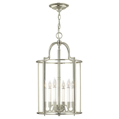 Gentry 6 Light Große Pendelleuchte - Zinn - Clicklights Shop